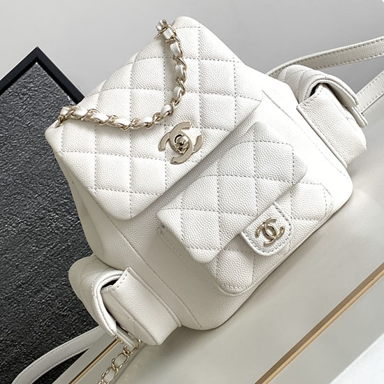 Chanel Small Backpack White AS4399