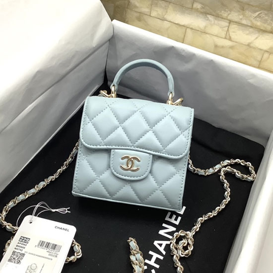 Chanel Clutch With Chain Blue AP2682