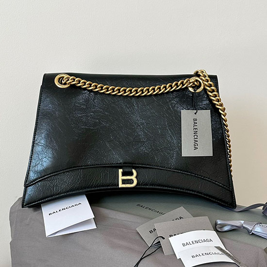 Balenciaga Crush Large Chain Bag Black B716332