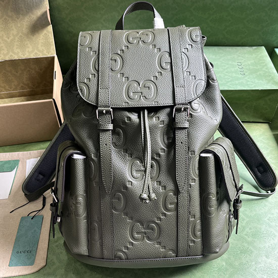 Gucci Jumbo GG Backpack Dark Green 625770