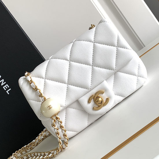 Chanel Mini Flap Bag White AS4868