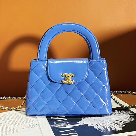 Chanel Mini Kelly Shopping Bag Blue AS4416