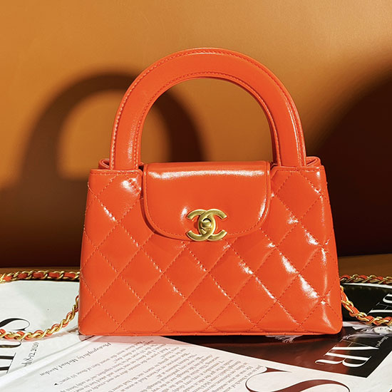 Chanel Mini Kelly Shopping Bag Orange AS4416